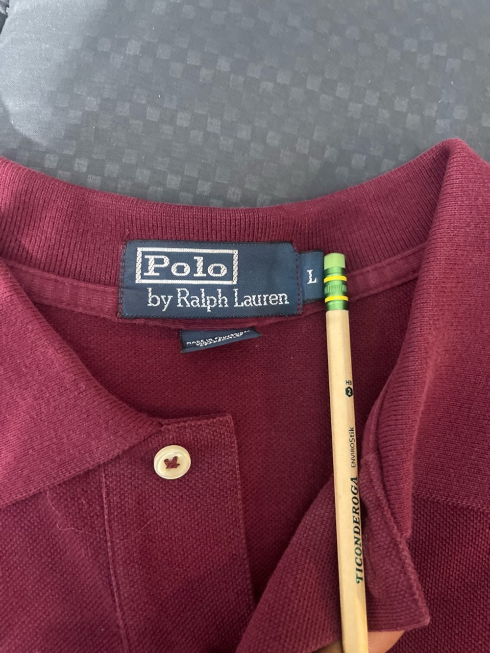 Ralph Lauren Men’s Polo Shirt - Deep Wine with Yellow Pony - Picture 3 of 4